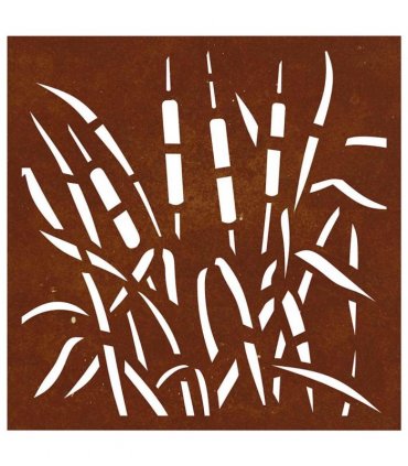 vidaXL Garden Wall Decoration 55x55 cm Corten Steel Grass Design