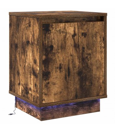 vidaXL Bedside Cabinet Smoked Oak 39 x 34.5 x 50 cm Engineered wood