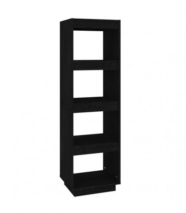 vidaXL Book Cabinet/Room Divider Black 40x35x135 cm Solid Pinewood