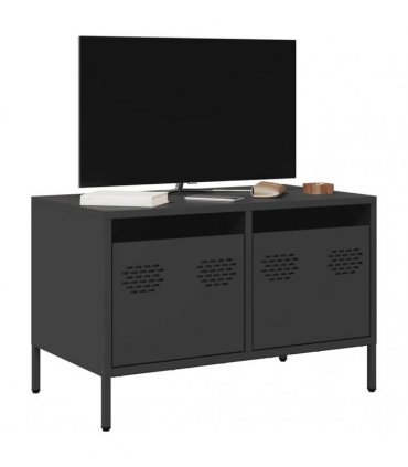 vidaXL TV Cabinet Black 68x39x43.5 cm Cold-rolled Steel