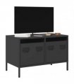 vidaXL TV Cabinet Black 68x39x43.5 cm Cold-rolled Steel