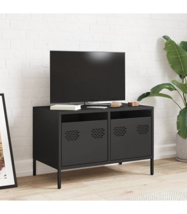 vidaXL TV Cabinet Black 68x39x43.5 cm Cold-rolled Steel