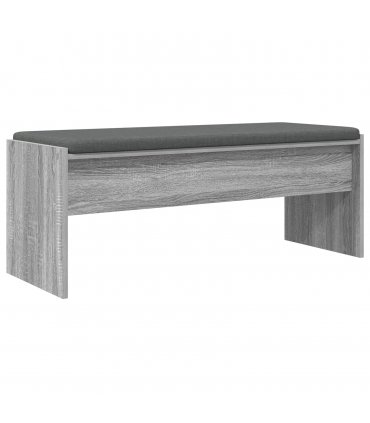 vidaXL Hall Bench with Cushion Grey Sonoma 103 x 38 x 40 cm