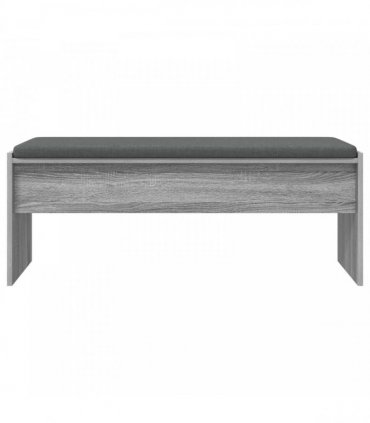 vidaXL Hall Bench with Cushion Grey Sonoma 103 x 38 x 40 cm