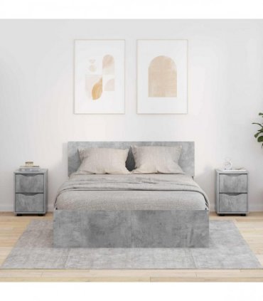 vidaXL Bedside Tables 2 pcs Concrete Grey 30.5 x 30 x 43 cm