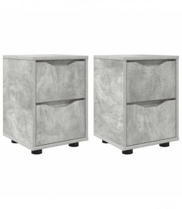 vidaXL Bedside Tables 2 pcs Concrete Grey 30.5 x 30 x 43 cm