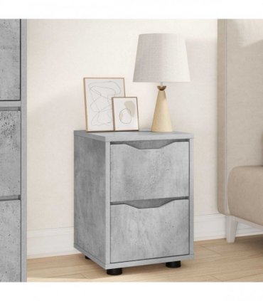 vidaXL Bedside Tables 2 pcs Concrete Grey 30.5 x 30 x 43 cm