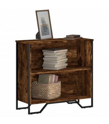 vidaXL Bookcase Smoked Oak 80x31x74.5 cm Engineered Wood