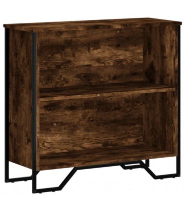 vidaXL Bookcase Smoked Oak 80x31x74.5 cm Engineered Wood