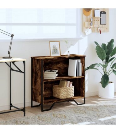 vidaXL Bookcase Smoked Oak 80x31x74.5 cm Engineered Wood
