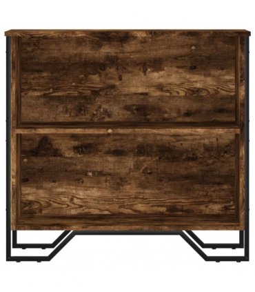 vidaXL Bookcase Smoked Oak 80x31x74.5 cm Engineered Wood