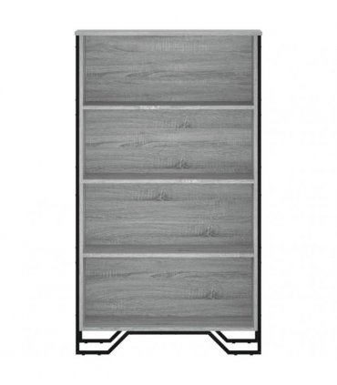 vidaXL Bookcase Grey Sonoma 80x31x137.5 cm Engineered Wood
