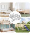 vidaXL Half-moon Washer 18 pcs White M6 Polypropylene