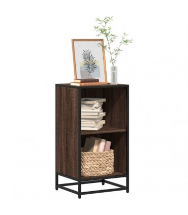 vidaXL Book Cabinet Brown Oak 40x35x76 cm Engineered Wood