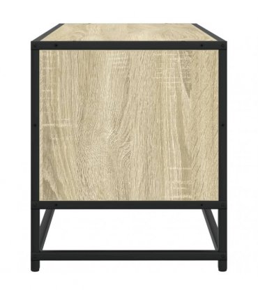 vidaXL TV Cabinet Sonoma Oak 80x34.5x40 cm Engineered Wood and Metal