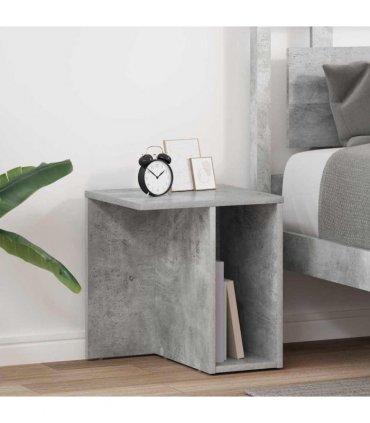 vidaXL End Table 2 pcs Concrete Grey 37 x 32 x 40 cm Engineered Wood