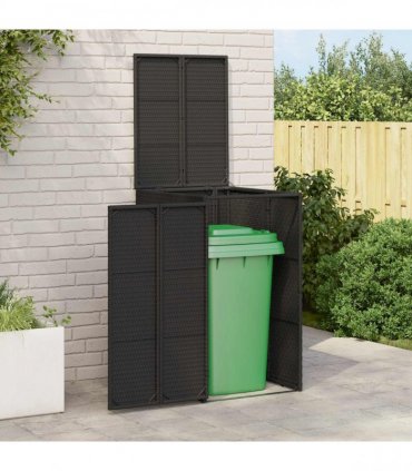 vidaXL Box Garbage Bin Box Black 65 x 80 x 115 cm Polyethylene