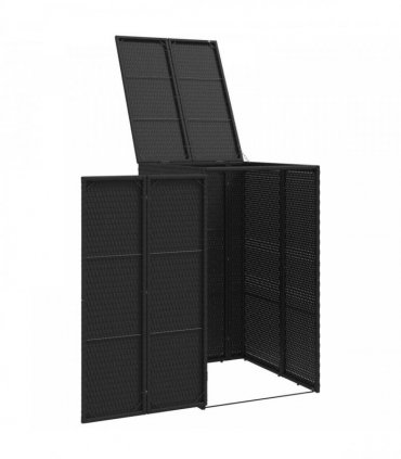 vidaXL Box Garbage Bin Box Black 65 x 80 x 115 cm Polyethylene