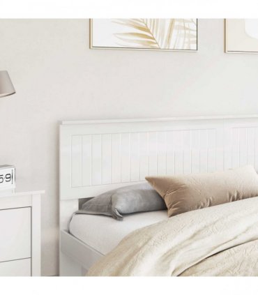 vidaXL Headboard Gloss White Engineered wood