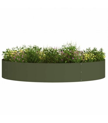 vidaXL Planter Ring Olive Green 120 x 120 x 20 cm Cold-rolled Steel