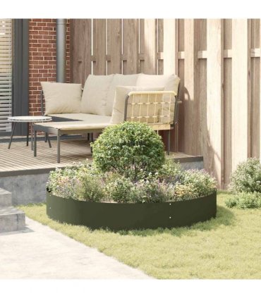 vidaXL Planter Ring Olive Green 120 x 120 x 20 cm Cold-rolled Steel