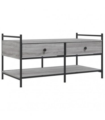 vidaXL Coffee Table Grey Sonoma 99x50x50 cm Engineered Wood