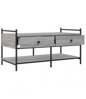 vidaXL Coffee Table Grey Sonoma 99x50x50 cm Engineered Wood