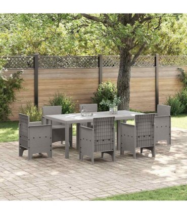 vidaXL Garden Table Light Grey 200 x 100 x 73 cm Poly Rattan