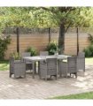 vidaXL Garden Table Light Grey 200 x 100 x 73 cm Poly Rattan