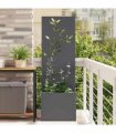 vidaXL Garden Privacy Screen Floral Anthracite 50 x 32 x 150 cm