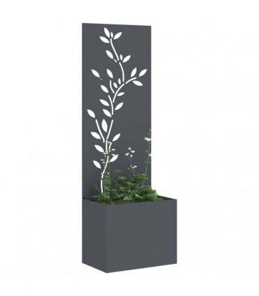 vidaXL Garden Privacy Screen Floral Anthracite 50 x 32 x 150 cm