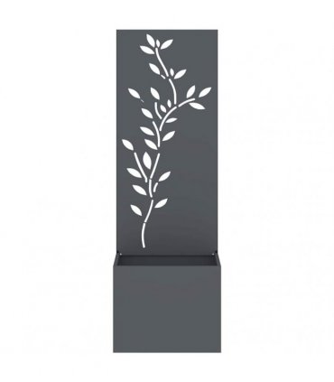 vidaXL Garden Privacy Screen Floral Anthracite 50 x 32 x 150 cm