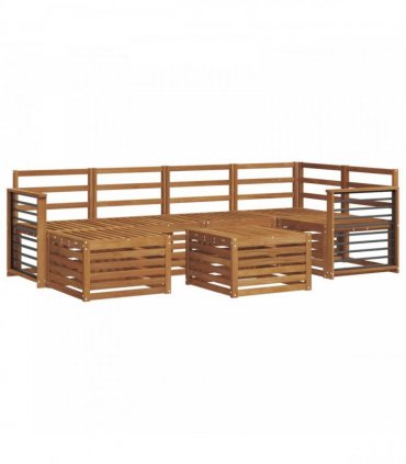 vidaXL Sofa Sets Natural Solid Acacia Wood