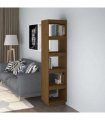 vidaXL Book Cabinet/Room Divider Honey Brown 40x35x167 cm Solid Wood Pine