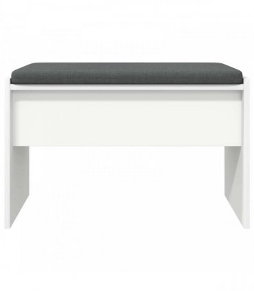 vidaXL Hall Bench with Cushion White 63 x 38 x 40 cm