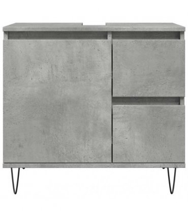 vidaXL Sink Cabinet Concrete Oak 65x33x60 cm Engineered Wood