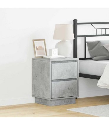 vidaXL Bedside Cabinet Concrete Grey 39 x 34.5 x 50 cm Engineered wood
