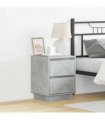 vidaXL Bedside Cabinet Concrete Grey 39 x 34.5 x 50 cm Engineered wood
