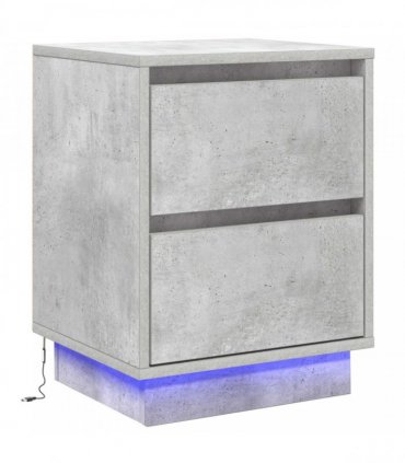 vidaXL Bedside Cabinet Concrete Grey 39 x 34.5 x 50 cm Engineered wood