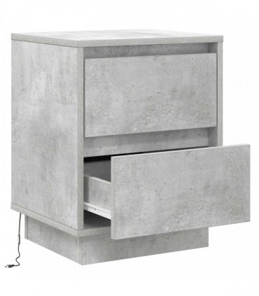 vidaXL Bedside Cabinet Concrete Grey 39 x 34.5 x 50 cm Engineered wood