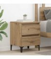 vidaXL Bedside Cabinet Artisan oak 40 x 35 x 50 cm Engineered wood