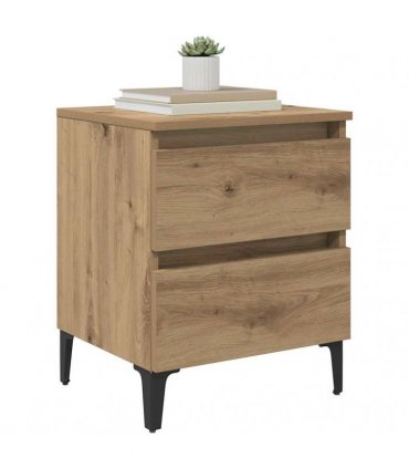 vidaXL Bedside Cabinet Artisan oak 40 x 35 x 50 cm Engineered wood