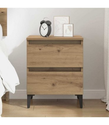 vidaXL Bedside Cabinet Artisan oak 40 x 35 x 50 cm Engineered wood