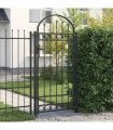 vidaXL Fence Post ASSEN 200 x 88 x 14 cm Steel Grey Lockable