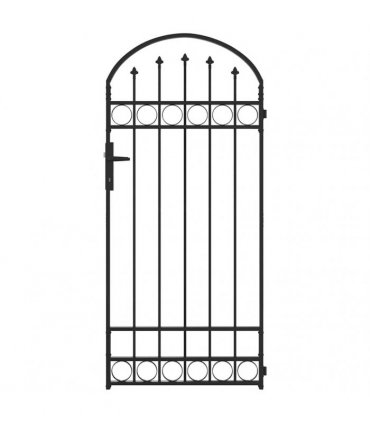 vidaXL Fence Post ASSEN 200 x 88 x 14 cm Steel Grey Lockable