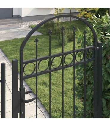 vidaXL Fence Post ASSEN 200 x 88 x 14 cm Steel Grey Lockable