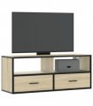vidaXL TV Cabinet Sonoma Oak 100x31x39.5 cm Engineered Wood and Metal