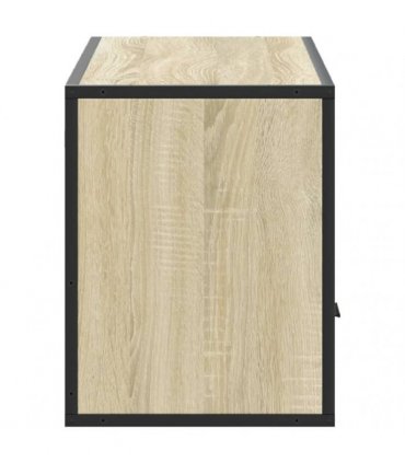 vidaXL TV Cabinet Sonoma Oak 100x31x39.5 cm Engineered Wood and Metal
