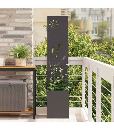 vidaXL Garden Privacy Screen Black 32 x 150 cm Cold-rolled steel
