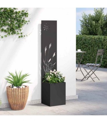 vidaXL Garden Privacy Screen Black 32 x 150 cm Cold-rolled steel